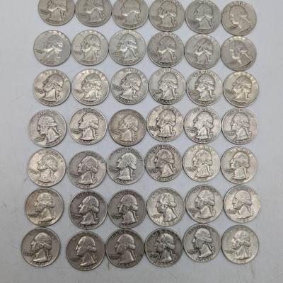42 Silver 1959 Washington Quarters 