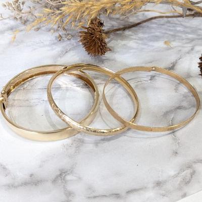 Lot #206 - 14k Yellow Gold Bangles