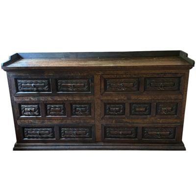 Lot #74 - Hand Carved Mexican Dresser Sideboard