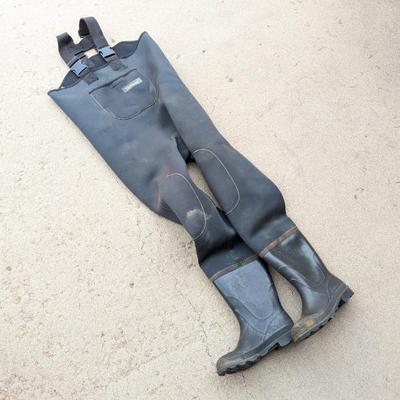 Lot #171 - LaCrosse Black Neoprene Chest Waders Size 12 Short