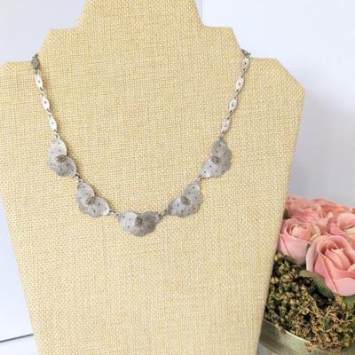 Lot #196 - Theodor Fahrner Art Nouveau Sterling Silver and Marcasite Necklace