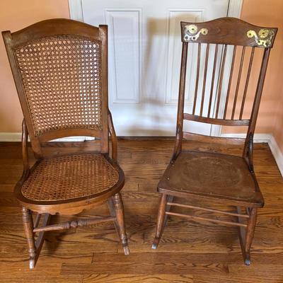 Lot #77 - Antique Rocking Chairs Lot