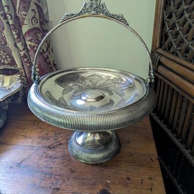 Lot #27 - Antique Silver Plated Basket