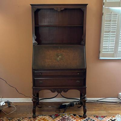 Lot #76 - Antique Rockford Skandia Secretary Desk Hutch