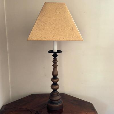 Lot #14 - Vintage Carved Wood Table Lamp