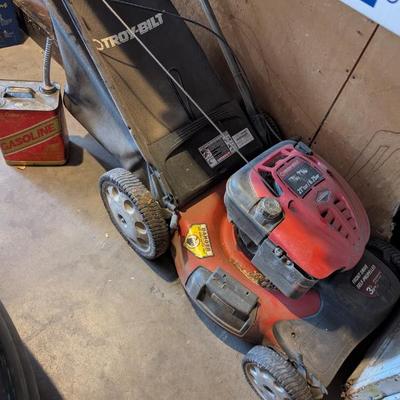Self-Propelled Lawn Mower with Gasoline Can, Plus Black & Decker Electric Edger