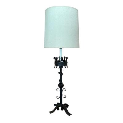 Lot #75 - Vintage Italian Wrought Iron Table Lamp