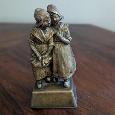 Lot #18 - Bronze Figural Sculpture of Two Girls