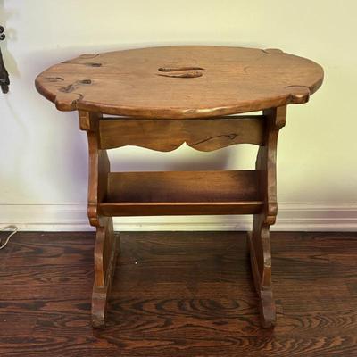 Lot #3 - Antique Solid Wood Side Table