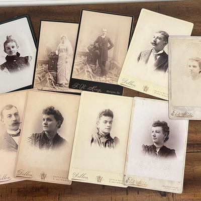 8 - Antique Cabinet Photographs, Cincinnati, Ohio & Covington, Ky. Middendorf Ancestry 