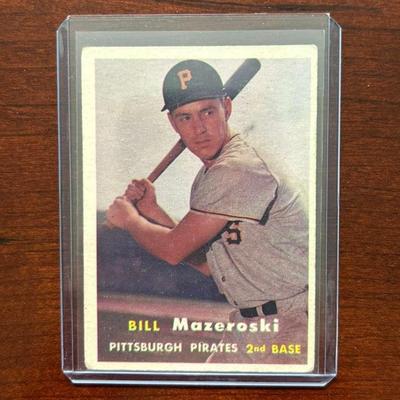 1957 Topps Baseball Card. Bill Mazeroski - Pittsburgh Pirates. Card #24