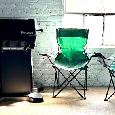Ducane Propane Grill with Two Camp Chairs