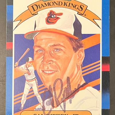 Collectible 1987 Autographed Diamond Kings Cal Ripken, Jr. Baseball Card 