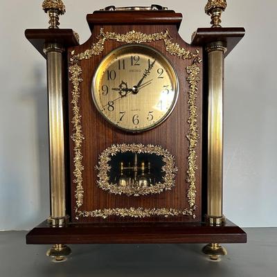 Seiko Faux Wood Battery Operated Clock