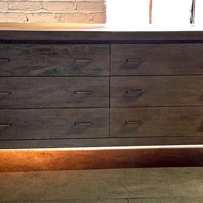 Crate+Barrel Rustic Wood Low Dresser