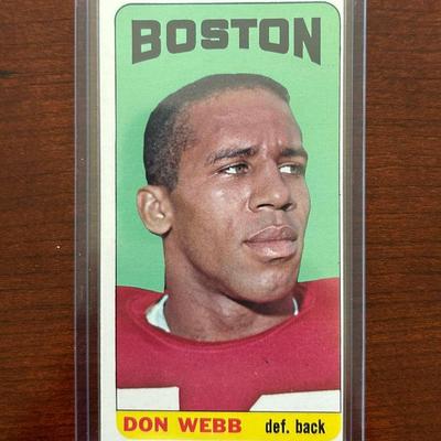 1956 Topps Football Card 'Tall Boy'. Don Web - Boston Patriots. Card #21