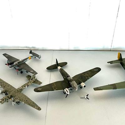 Five Vintage World War Two German Airplane Models