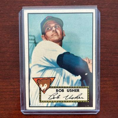 1952 Topps Baseball Card. Bob Usher - Chicago Cubs. Card #157
