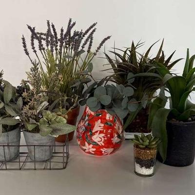 Faux Flowers & Containers