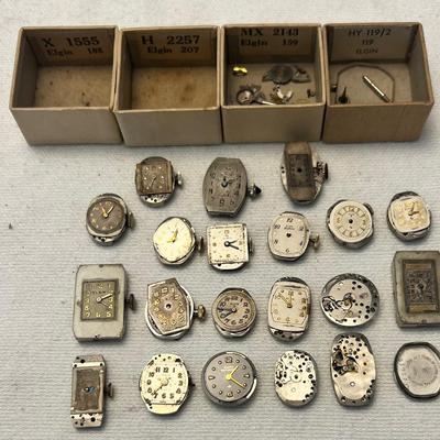 Antiques Elgin Ladies Watch Movements & Parts #1