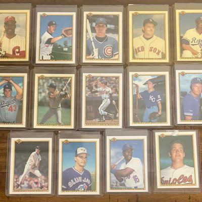 14 Collectible 1990 Bowman Error Baseball Cards