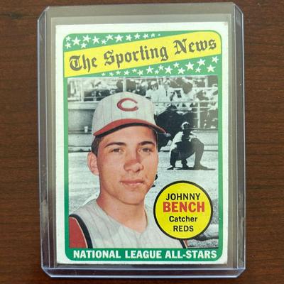 1969 Topps Baseball Card. Johnny Bench All Star Card. Card #430