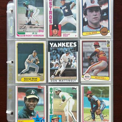 Over 100 Vintage Baseball Cards. Rickey Henderson, Nolan Ryan, Pete Rose and More