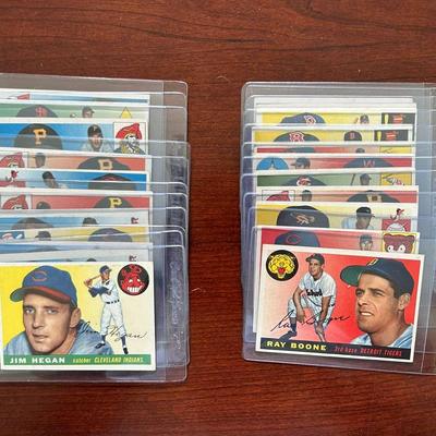22 Vintage 1955 Baseball Cards