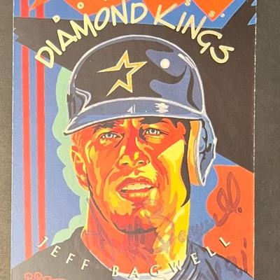 Collectible 1994 Autographed Diamond Kings Jeff Bagwell Baseball Card 