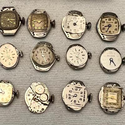 Antiques Bulova & Hampden Ladies Watch Movements & Parts #3