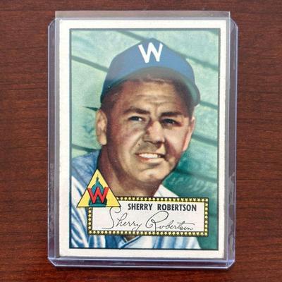 1952 Topps Baseball Card. Sherry Robertson - Washington Senators. Card #245