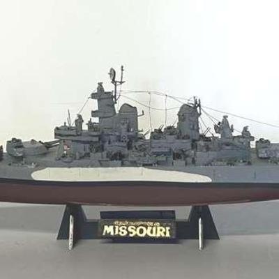 Vintage Model Of The USS Missouri