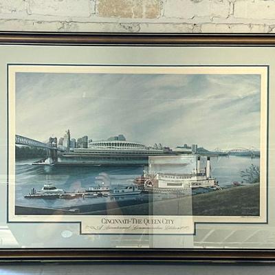 Dale Benedict Signed and Numbered Print "Cincinnati: The Queen City"