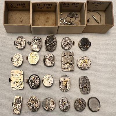 Antiques Elgin & More Ladies Watch Movements & Parts #2