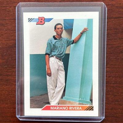 Mariano Rivera 1992 Bowman Rookie Card. Card Number 302