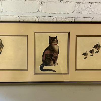 Set of Three Vintage Framed "Chessie" Chesapeake & Ohio Railway Calendar Prints