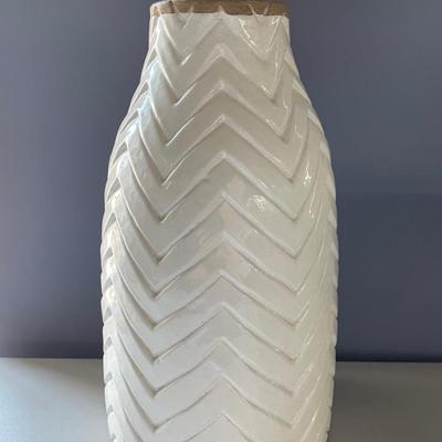Crate & Barrel Adra Chevron Vase