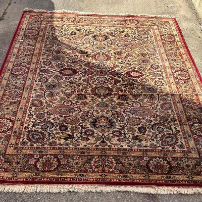 8'11 x 11'11 Vintage Machine Woven Hereke Style Rug