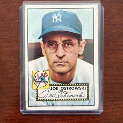 1952 Topps Baseball Card. Joe Ostrowski - New York Yankees. Card #206