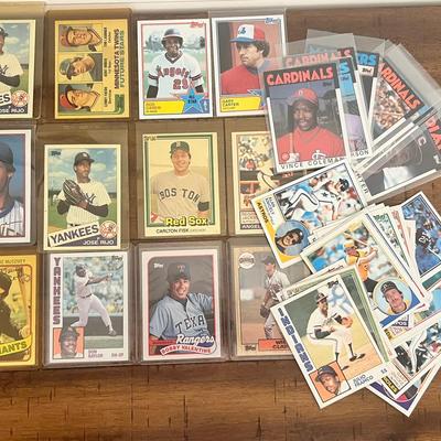 42 Collectible 1980’s Topps Baseball Cards