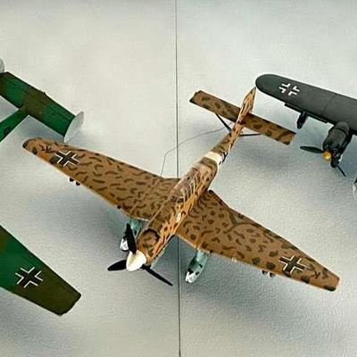 Five German World War Two Plane Models