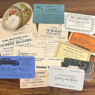 Collection Of Antique Business Cards