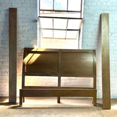 Crate+Barrel Rustic Wood Queen Bed Frame