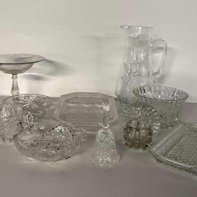 Assorted Clear Glass Items