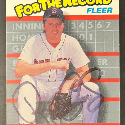 Collectible 1989 Autographed Fleer Roger Clemens Baseball Card 