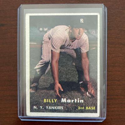 1957 Topps Baseball Card. Billy Martin - New York Yankees. Card #62