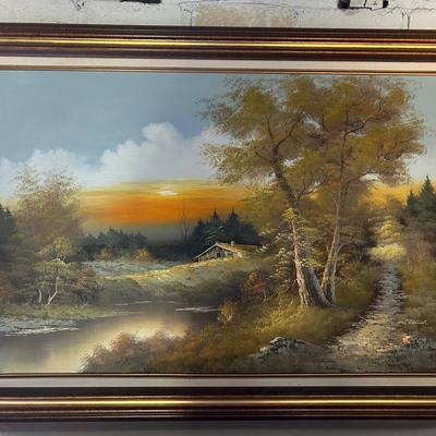 Wolfgang Zeller Oil Painting of Alpine Scene, Mid to Late 20th Century