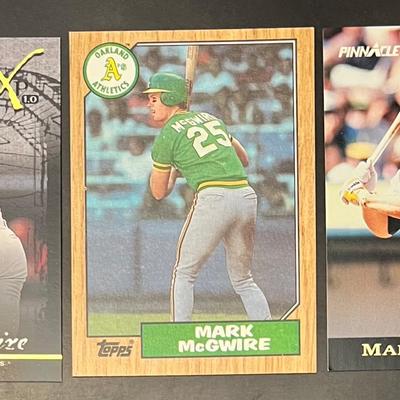 3 Collectible Mark McGuire Baseball Cards