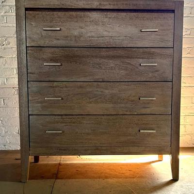 Crate+Barrel Rustic Wood Tall Chest of Drawers