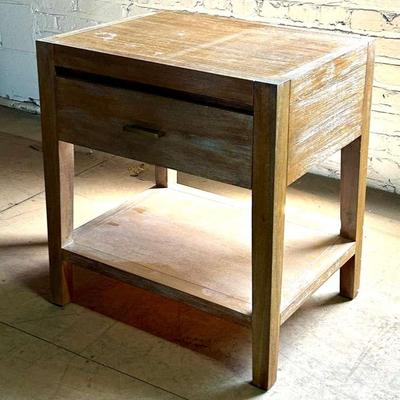 Crate+Barrel Rustic Wood Nightstand